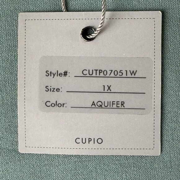 Cupio Long Sleeve Asymmetrical Hem 1X Mint Green NWT - Picture 10 of 13